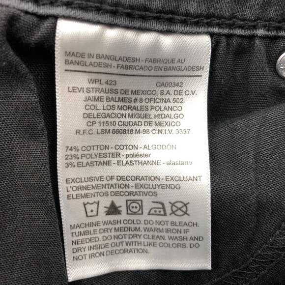 Levis Signature Womens Jeans Size 10S Low-Rise Jegging Skinny Leg Black Denim - Picture 11 of 16